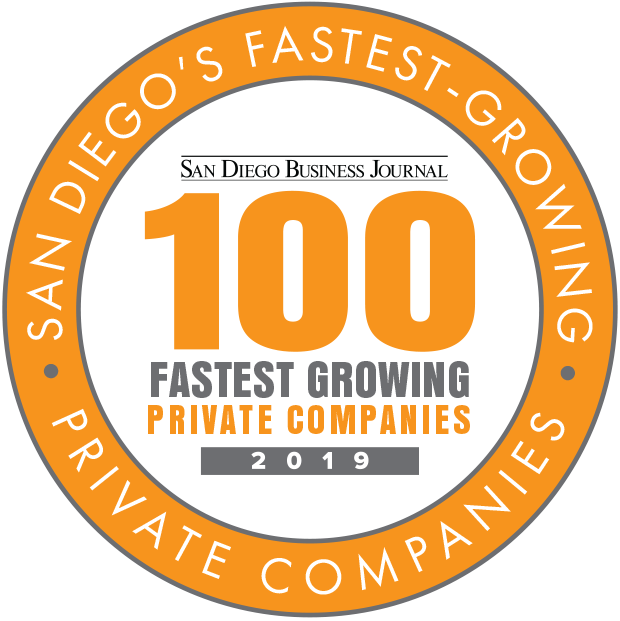 Named one of San Diego's Fastest 100 Growing Companies