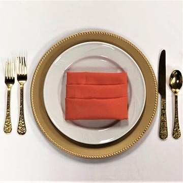 Gold China with Gold Flatware