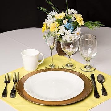 Melamine with Gold Charger