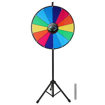Multi-Colored Dry Erase Wheel of Fortune with Tripod Stand
