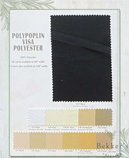 1 of 3 : Polypoplin Visa Polyester : Linen Colors