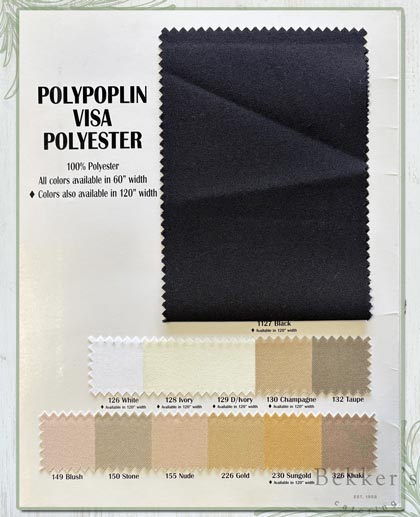 1 of 3 : Polypoplin Visa Polyester : Linen Colors
