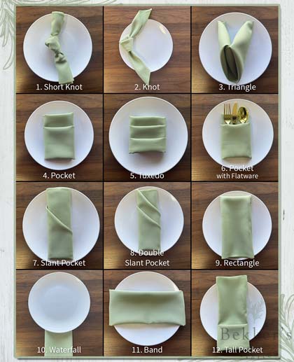 Napkin Folds : Linen Colors