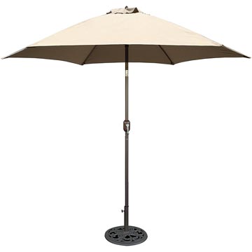 Tan Market Umbrella with Base